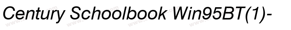 Century Schoolbook Win95BT(1)字体转换